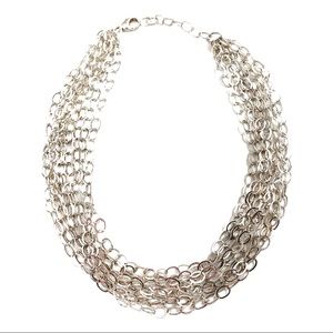 Prochain Multi Strand Torsade Sterling Necklace